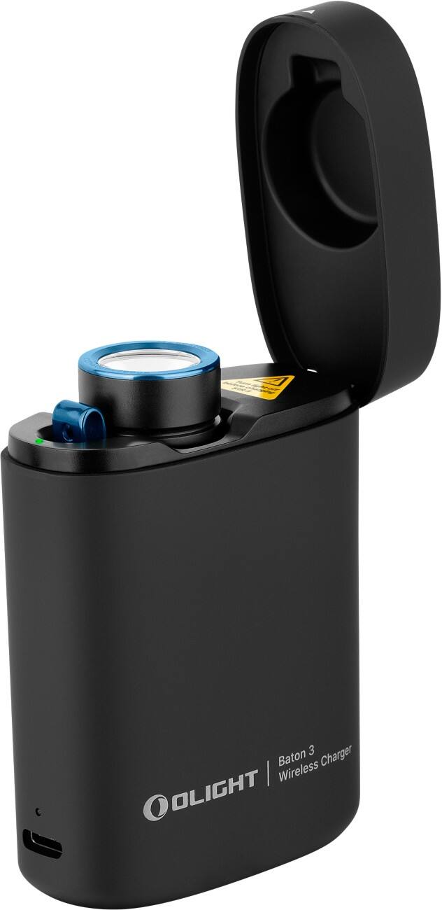Olight Baton 3 Premium-Taschenlampe mit kabellosem Ladecase Schwarz
