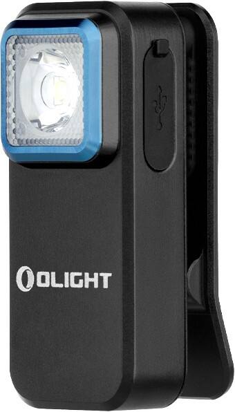 Olight Oclip Clip-Taschenlampe mit weißem und rotem Licht Schwarz