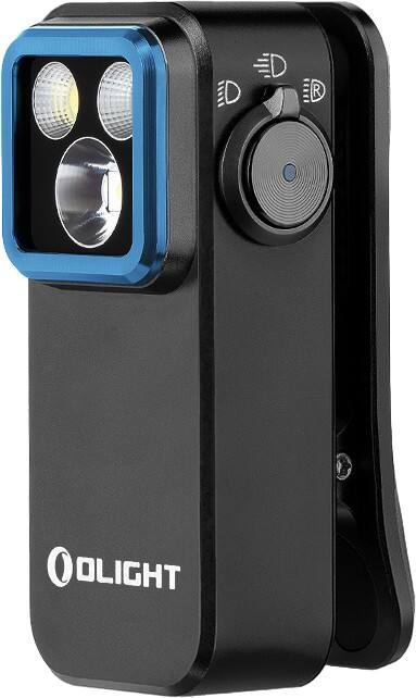 Olight Oclip Pro Clip-Taschenlampe mit Flutlicht Spotlicht und Rotlicht Schwarz