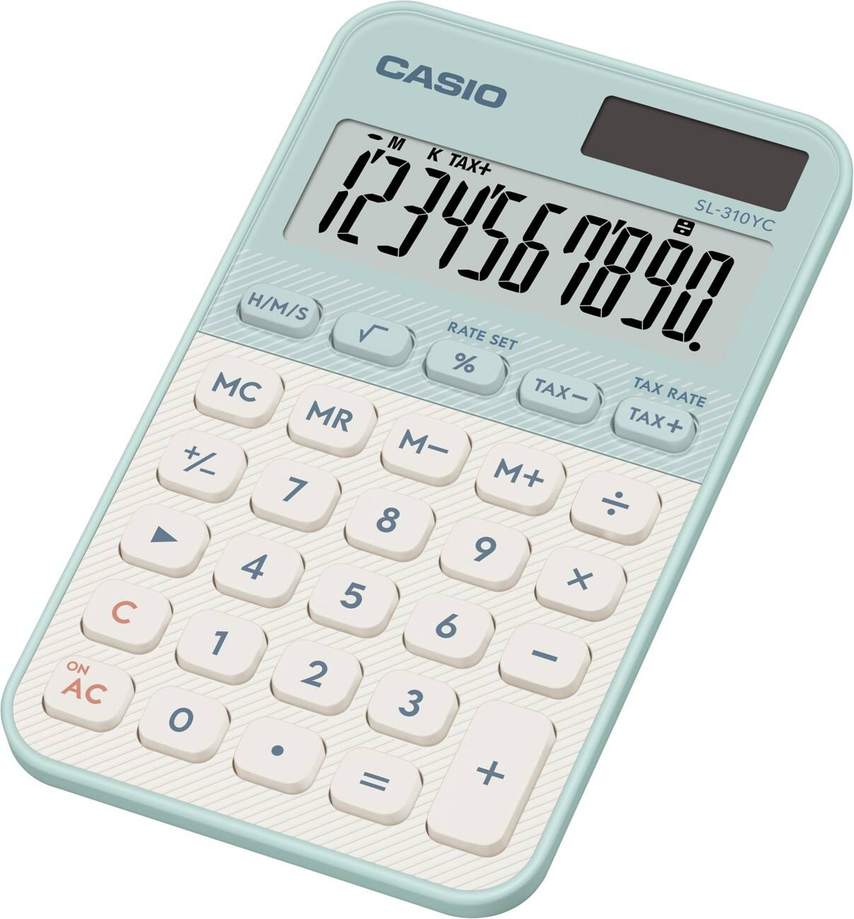 Casio Colorful Taschenrechner mit 10-stelligem Display Grün SL-310YC-LG