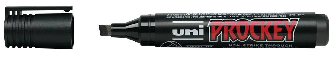 Uni-ball Prockey Marker breite Keilspitze 6 mm Schwarz Wasserfest