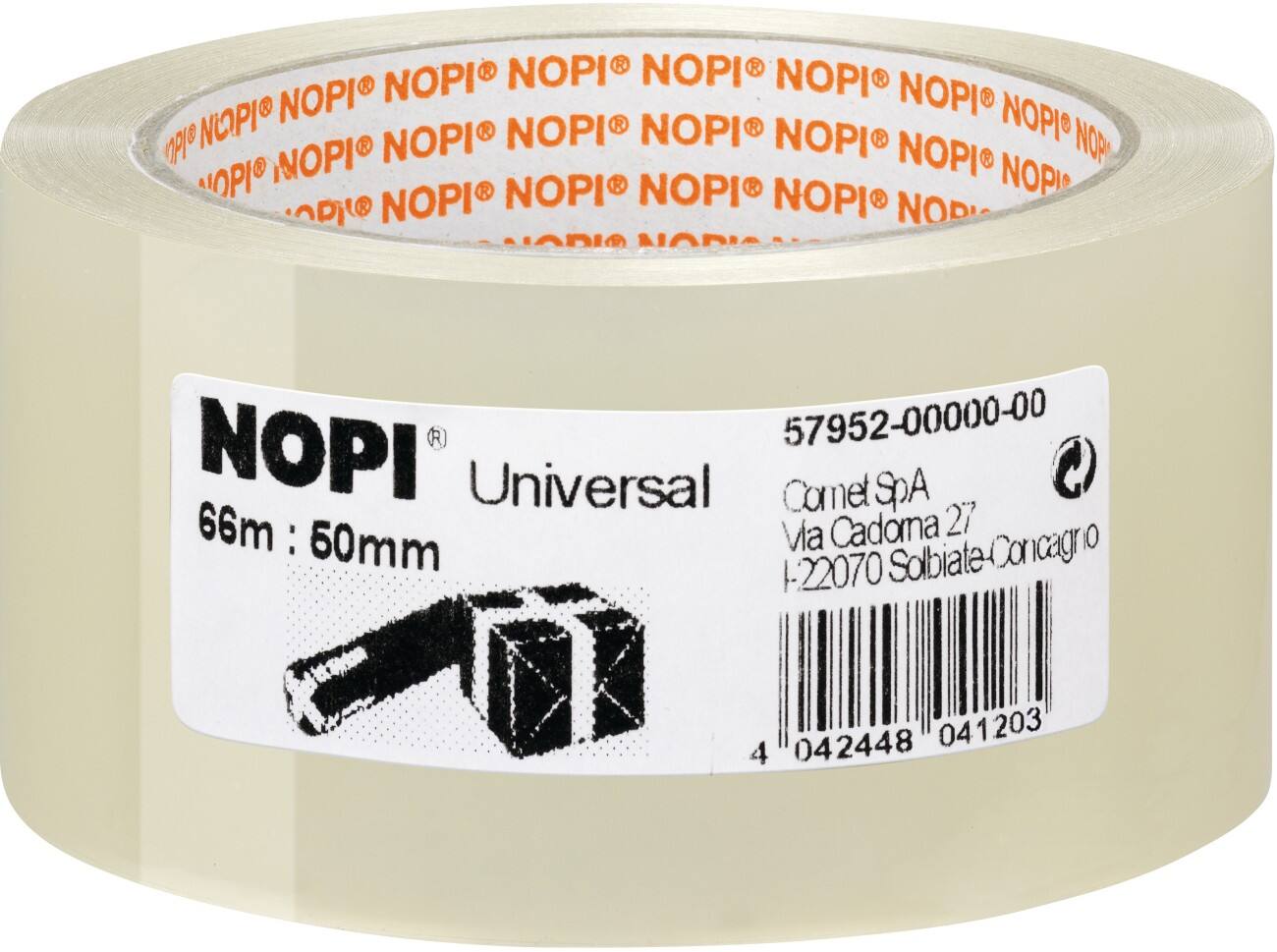 Nopi Verpackungsklebeband Transparent 50 mm (B) x 66 m (L) PP (Polypropylen) Universal