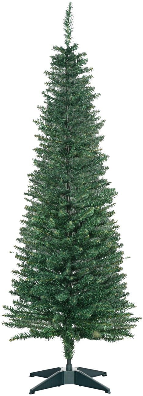 HOMCOM Künstlicher Weihnachtsbaum Schmal Grün 150 cm