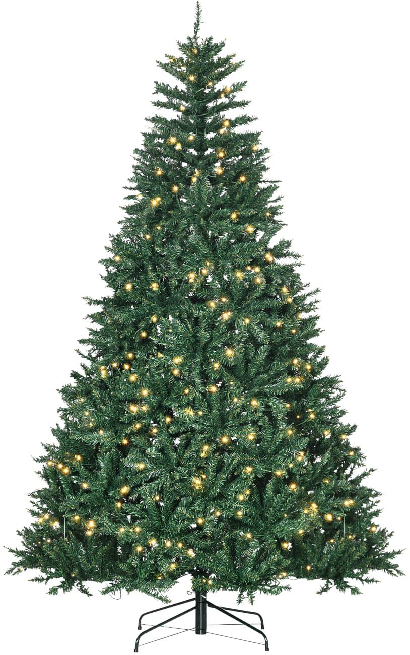 HOMCOM Künstlicher Weihnachtsbaum LED Grün 210cm