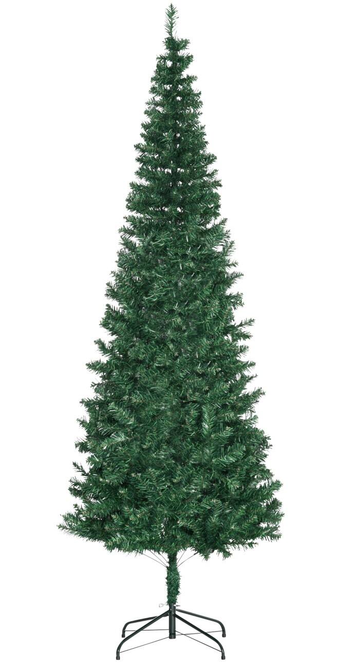 HOMCOM Künstlicher Weihnachtsbaum Schmal Grün 210 cm
