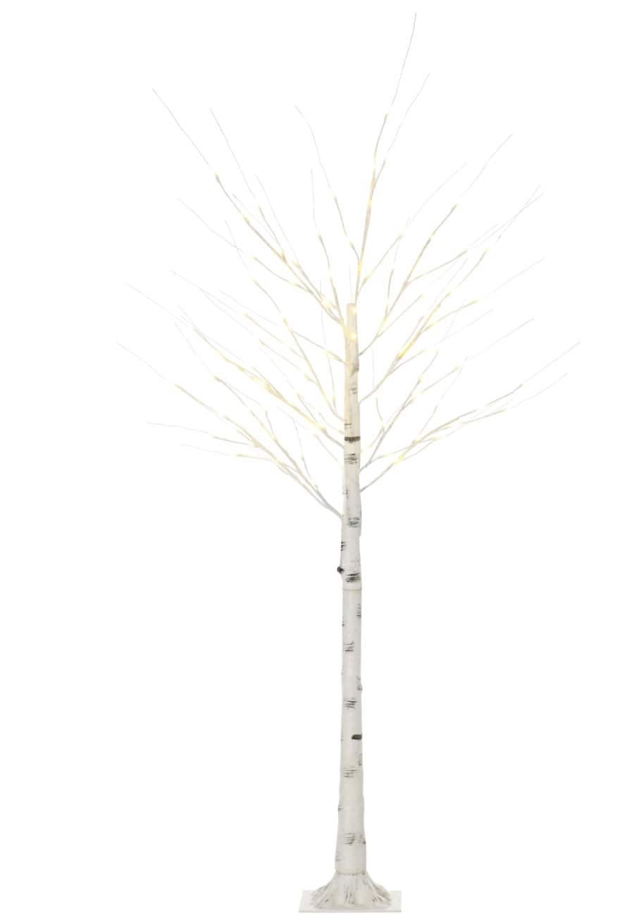 HOMCOM LED-Lichterbaum Birke Weiß 180 cm