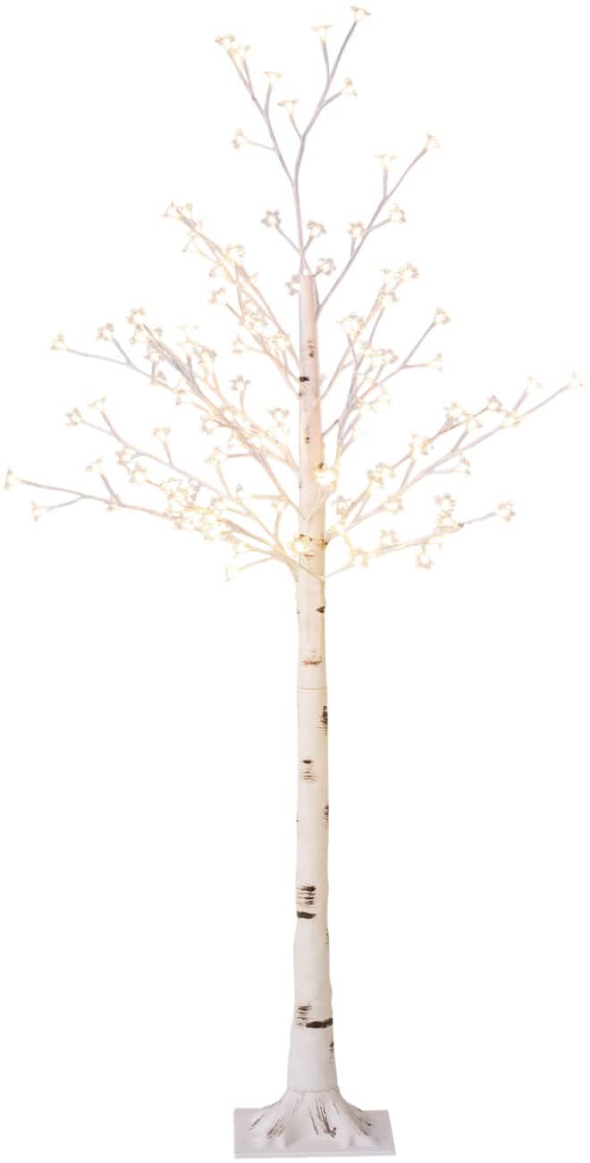 HOMCOM LED-Lichterbaum Kirsche Weiß 150 cm