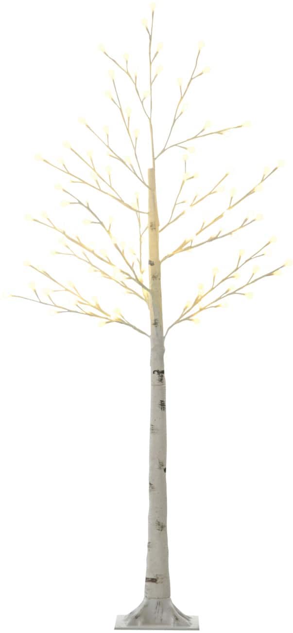 HOMCOM LED-Lichterbaum Zierbaum Weiß 150 cm