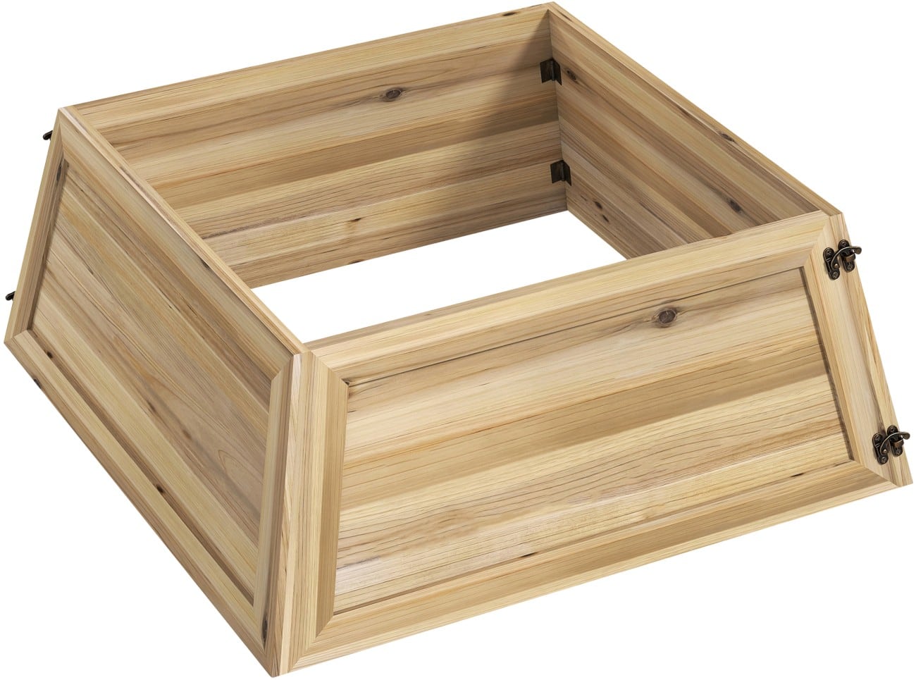 HOMCOM Weihnachts-Baumständer-Abdeckung Naturholz 65 cm