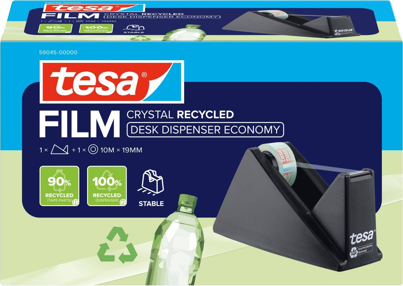 tesa Klebeband Transparent 60 (B) Kleiner Kern + Schreibtisch-Spender