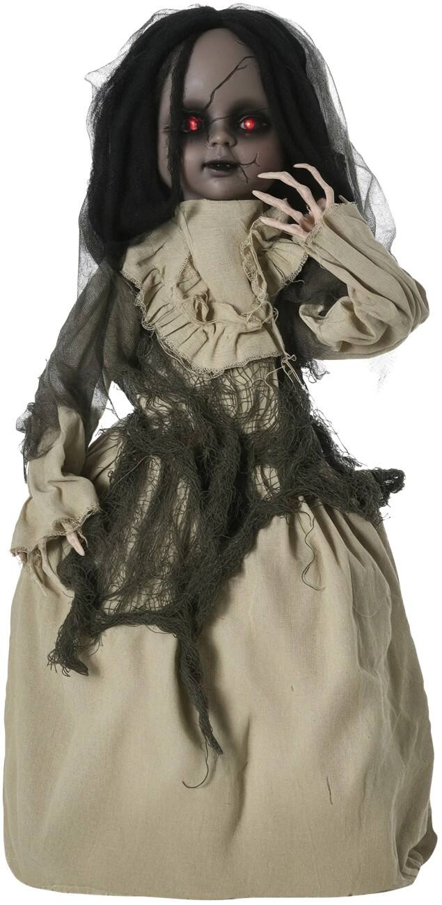 OutSunny Geisterpuppe Halloween-Deko Polyester, Stahl Mehrfarbig, 80 L x 23 B x 83 H cm
