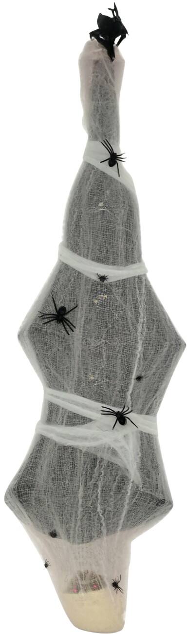 HOMCOM Mumie Halloween-Deko PL Polyester, Stahl Grau, 43 L x 21 B x 142 H cm