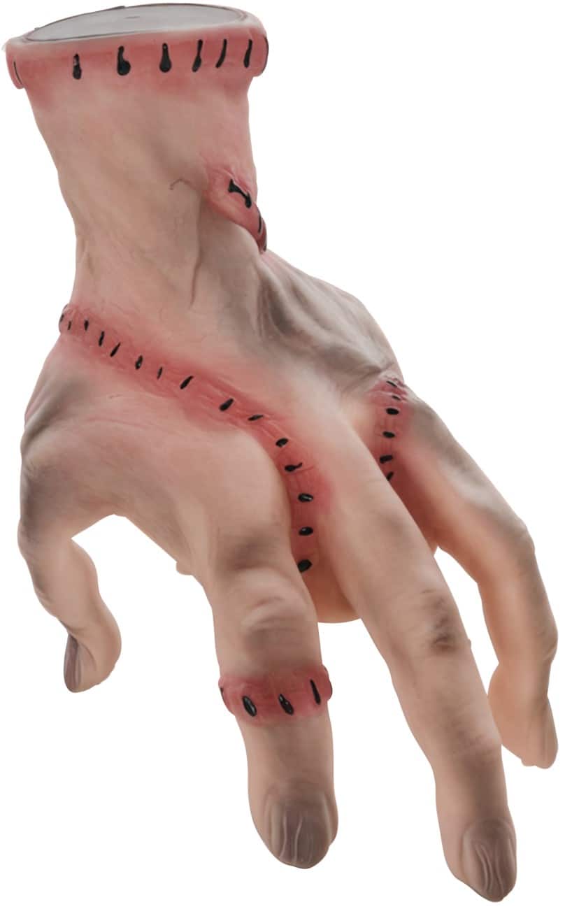 HOMCOM Kriechende Hand Halloween-Deko PE (Polyethylen), Kunststoff Rot 15 L x 18 B x 21 H cm