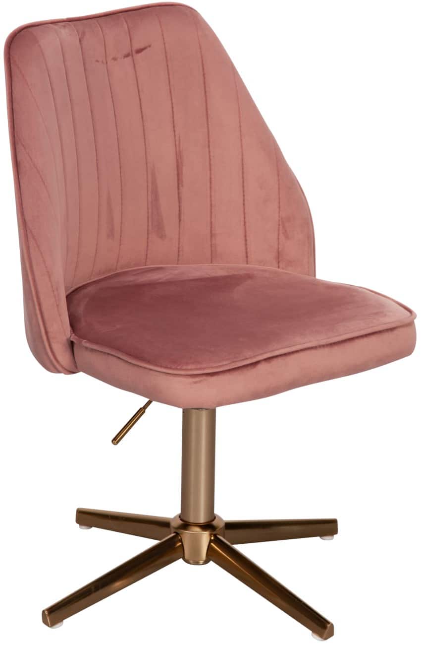 WOHNLING Drehstuhl Nicht arretierbar 600 x 600 x 1,000 mm Rosé