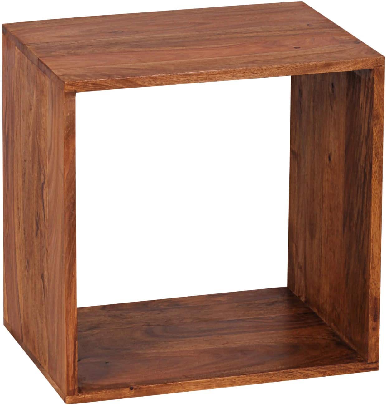 WOHNLING Massives Sheeshamholz Fachboden 1 435 x 330 x 435 mm Braun Sheesham