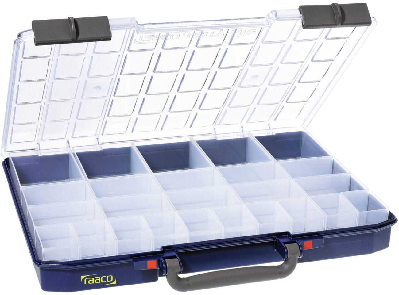 raaco Werkzeugorganizer PC (Polycarbonat) 41,3 x 33 x 5,7 cm Blau, Transparent