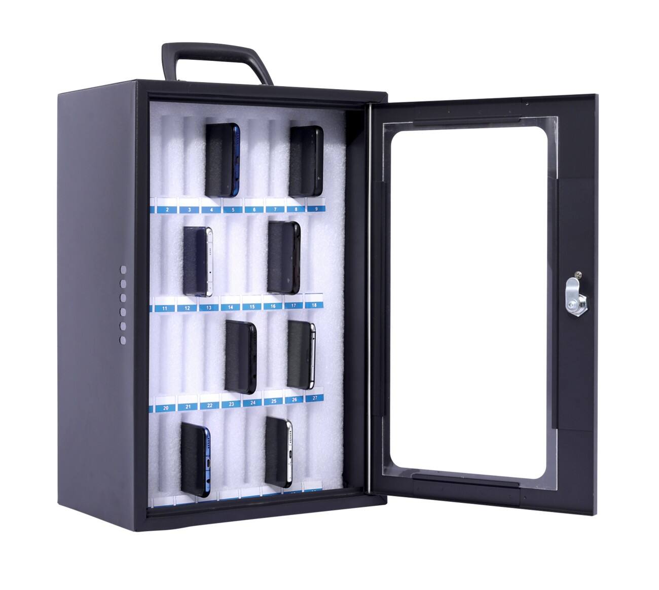 Pavo Smartphone-Schrank Zylinder-Schloss 36 Dunkelgrau