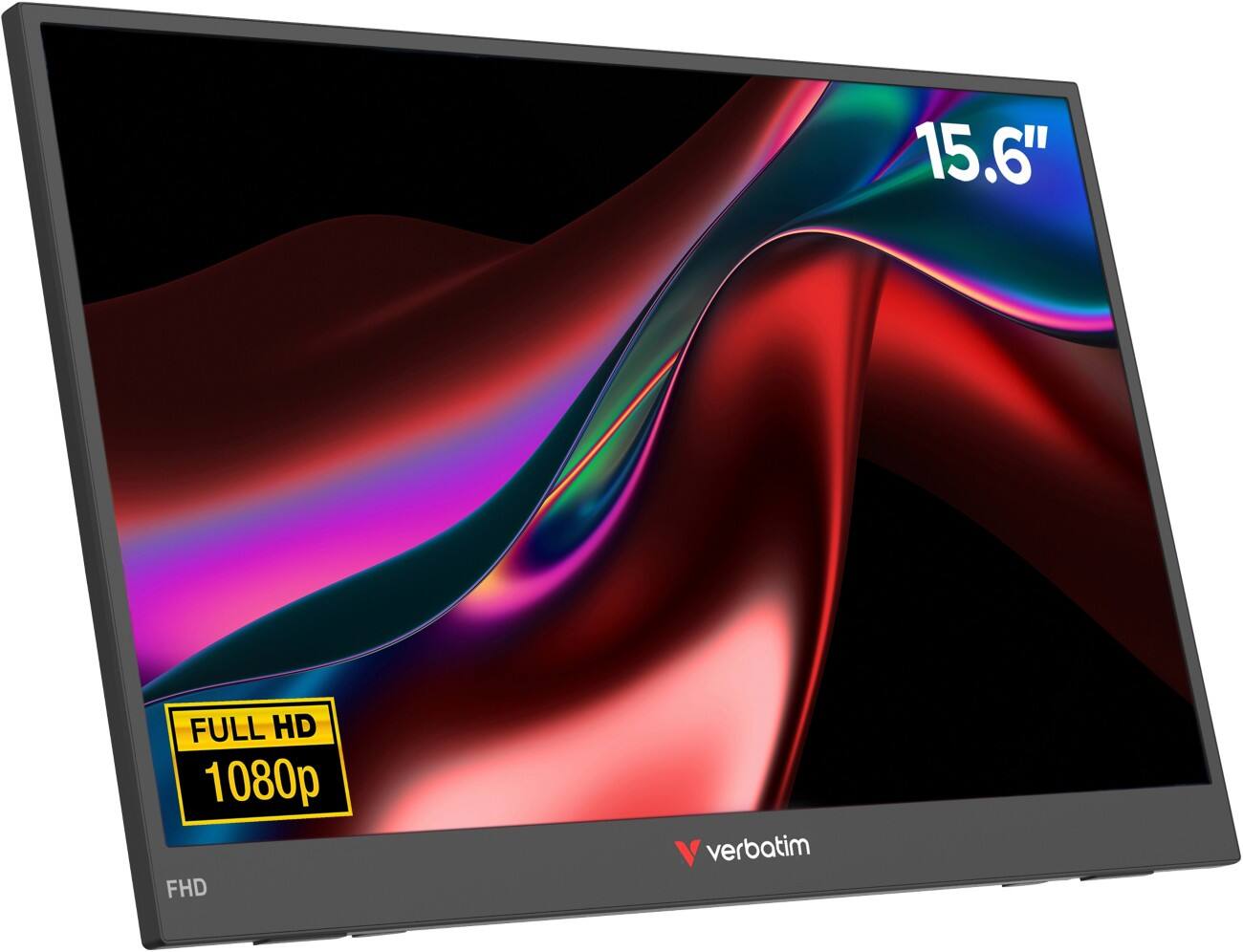 Verbatim 39,6 cm (15,6") Monitor Schwarz