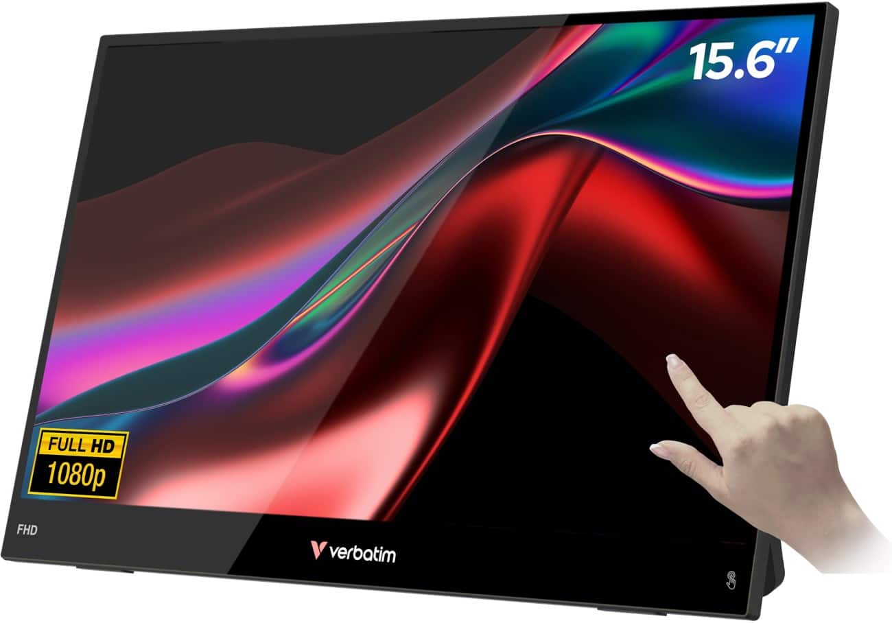 Verbatim 39,6 cm (15,6") Monitor Schwarz