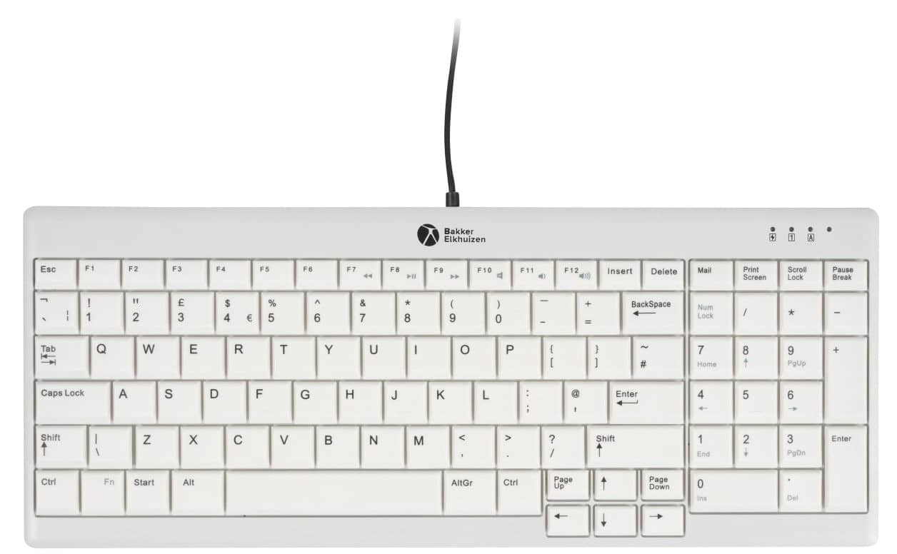 BakkerElkhuizen V2 Tastatur Kabelgebunden QWERTZ (DE) Grau 960