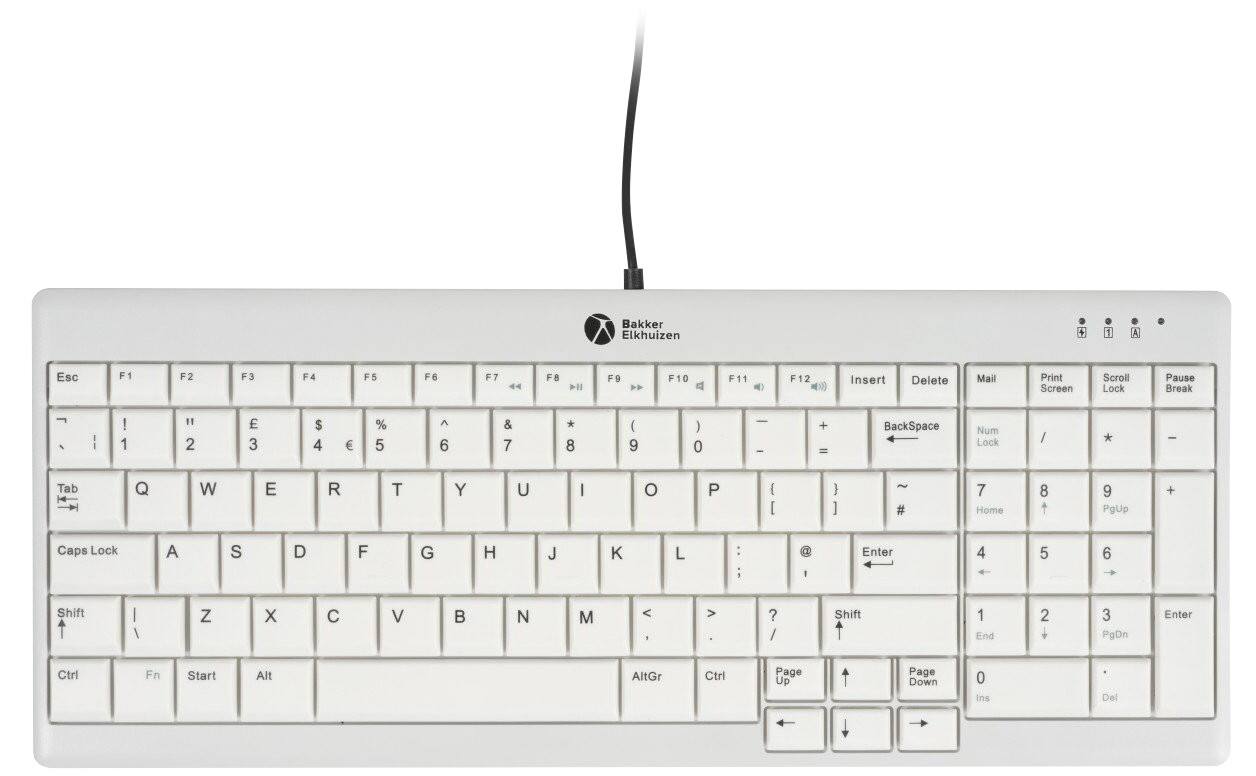 BakkerElkhuizen V2 Tastatur Kabelgebunden QWERTY (US) Grau 960