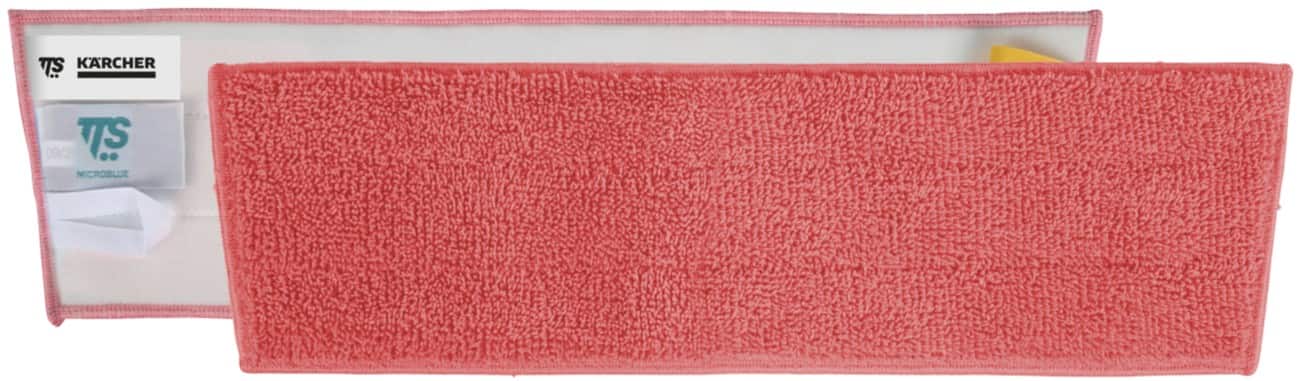Kärcher Premium Twisted Mikrofaser-Wischbezug Klettsystem 40 cm Rot