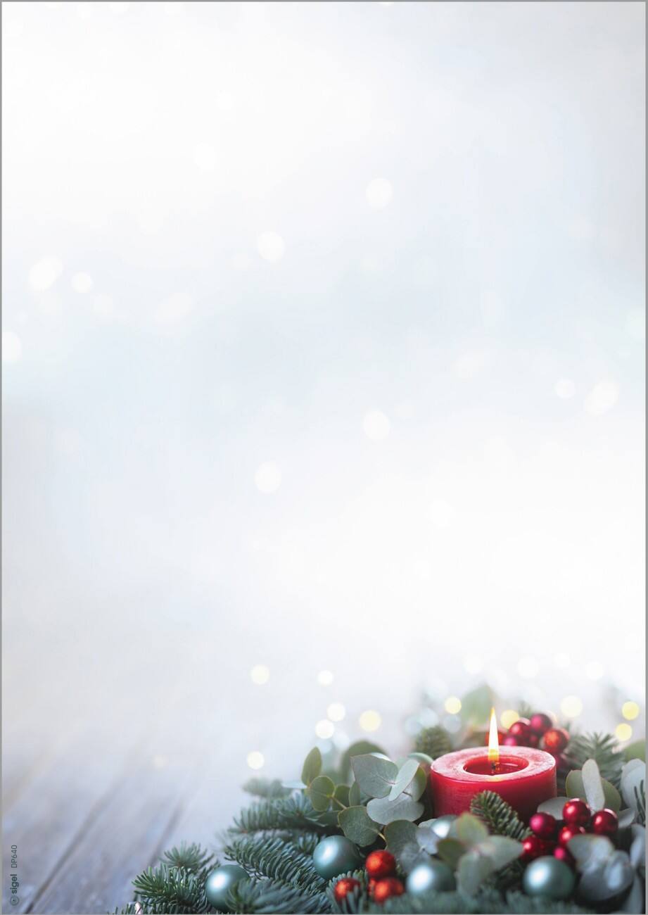 Sigel DIN A4 Weihnachtsbriefpapier Grün 100 Stück
