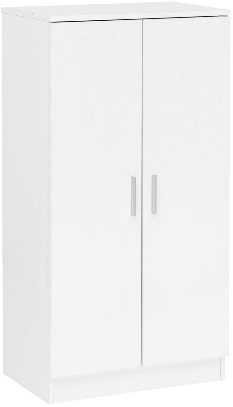 WOHNLING Schuhschrank Melamin, Spanplatte 55 x 35 x 108 cm Weiß