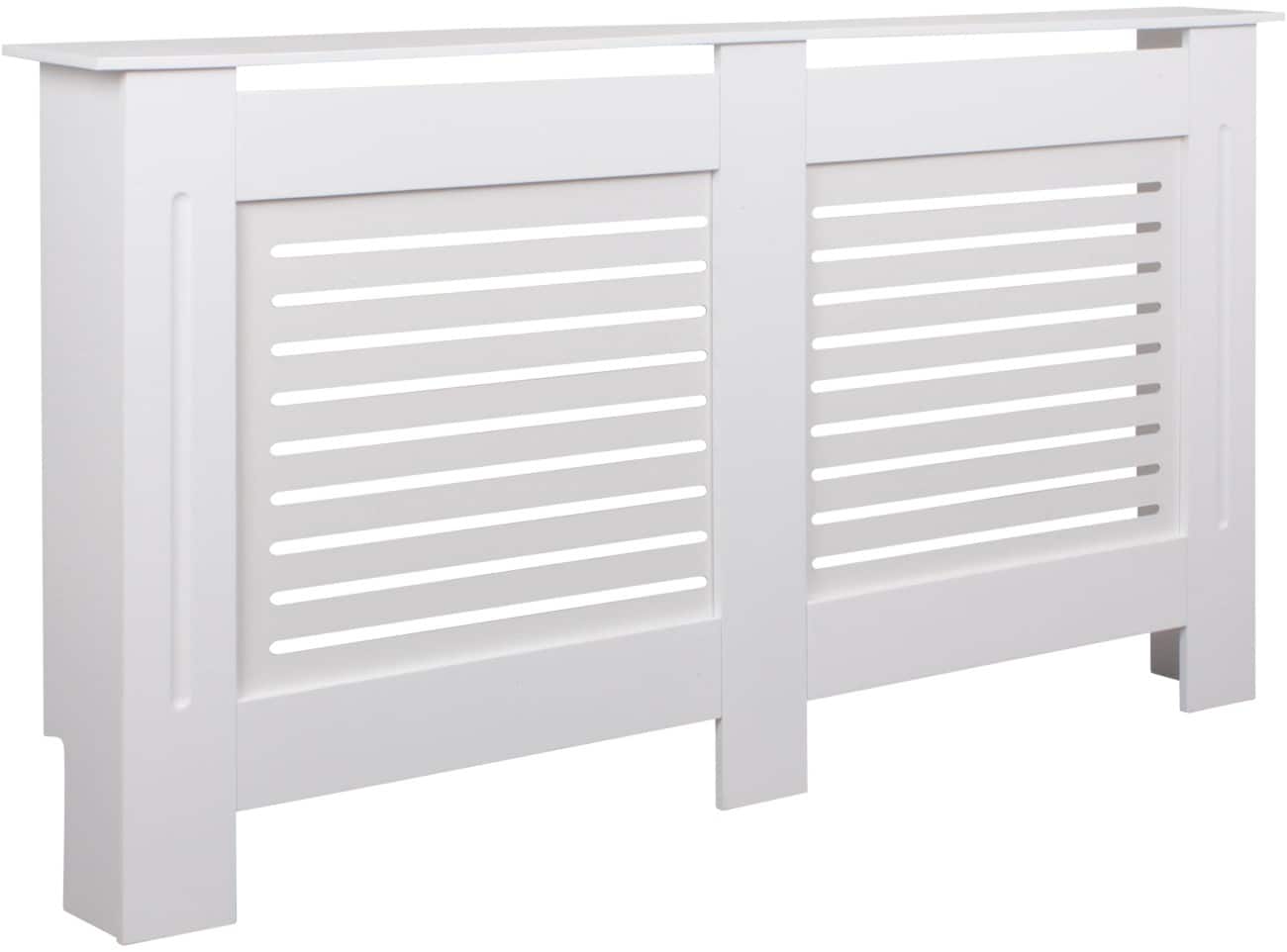 WOHNLING Heizkörperverkleidung MDF (Mitteldichte Faserplatte) 152 x 19 x 83 cm Weiß