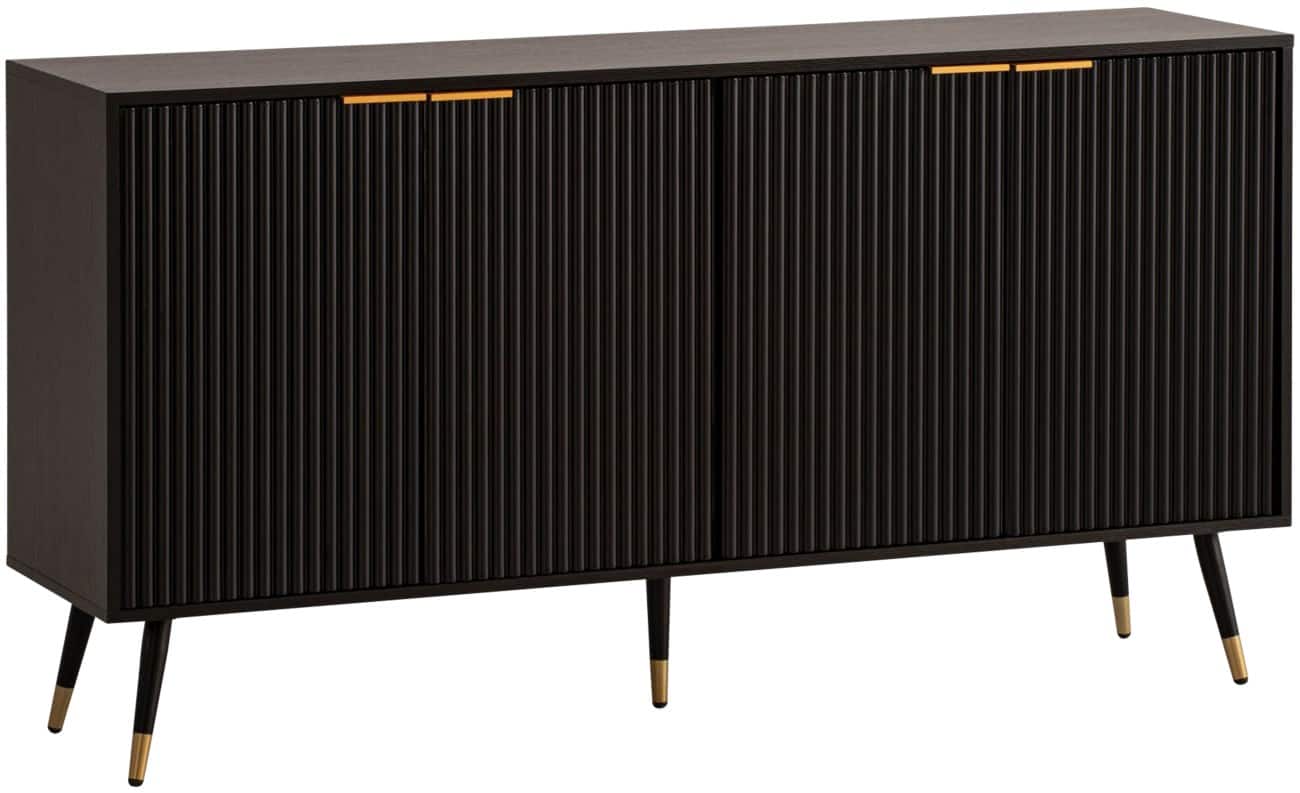 WOHNLING Sideboard Spanplatte 4 Türen