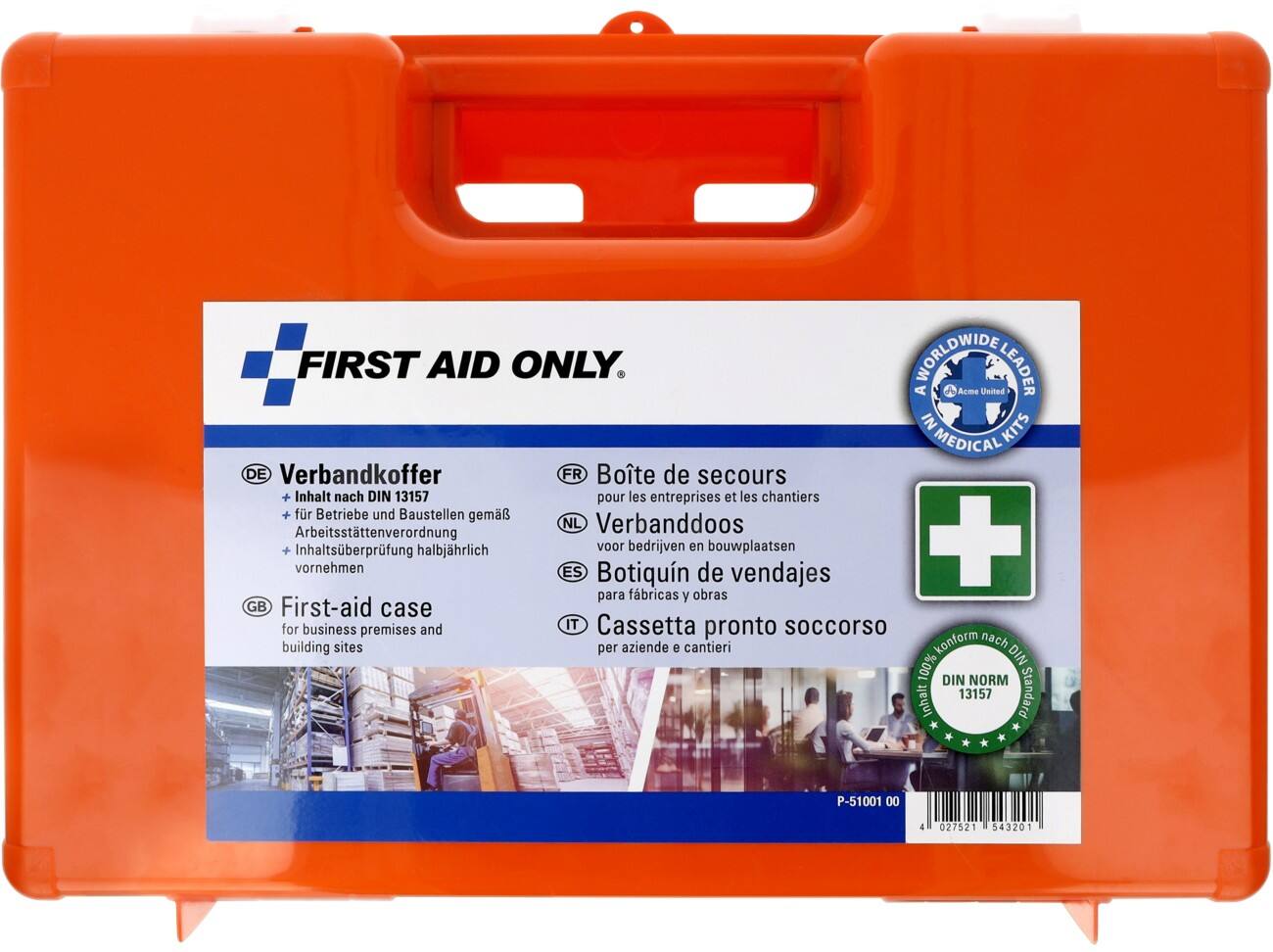 First Aid Only Erste-Hilfe-Kasten Orange DIN 13157