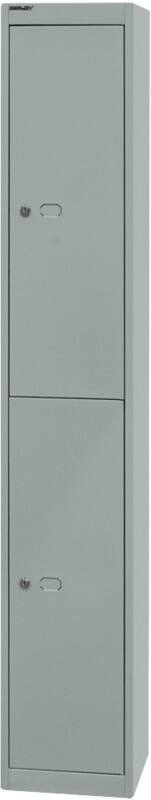 Bisley Metall Schließfach 2 Türen 1 abteile Schlüssel 305 x 305 x 1.802 mm Silber