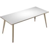 Viking Start Schreibtisch Rechteckig Weiß Eiche 1.600 x 800 x 722 mm
