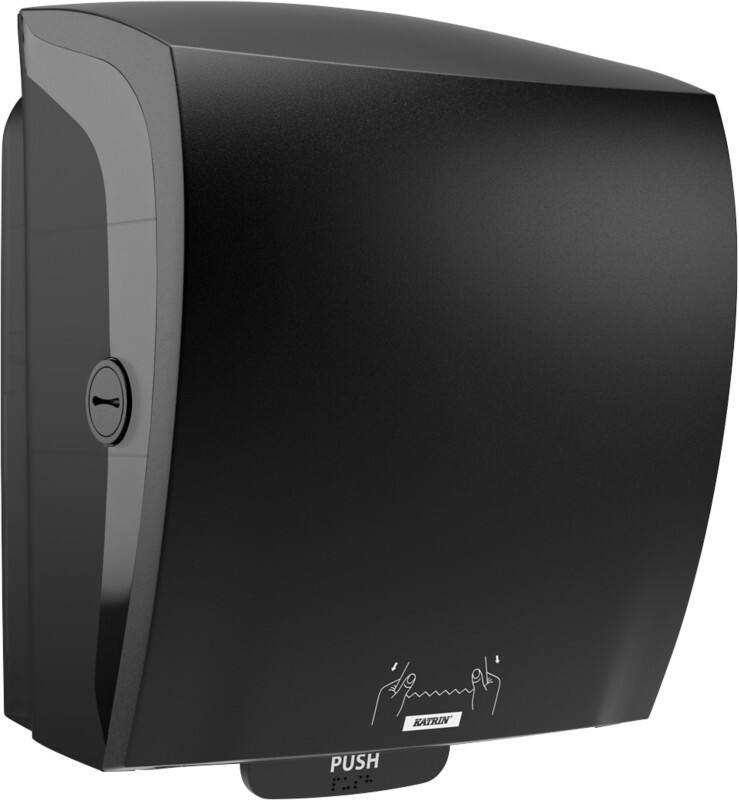 KATRIN System Papierhandtuchrollenspender Schwarz 82094