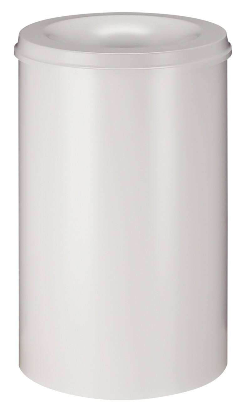V-PART Feuerfester Papierkorb 110 L Weiß Metall