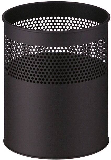 V-PART Papierkorb 15 L Schwarz Metall