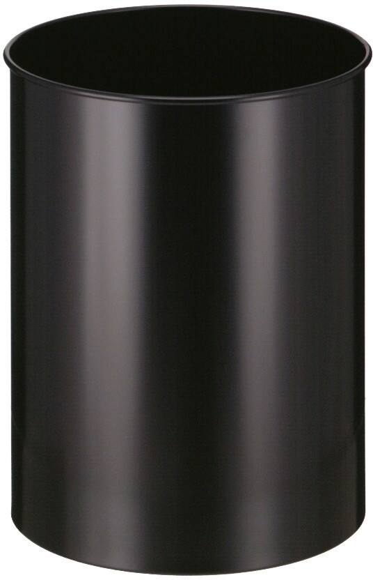 V-PART Papierkorb 30 L Schwarz Metall