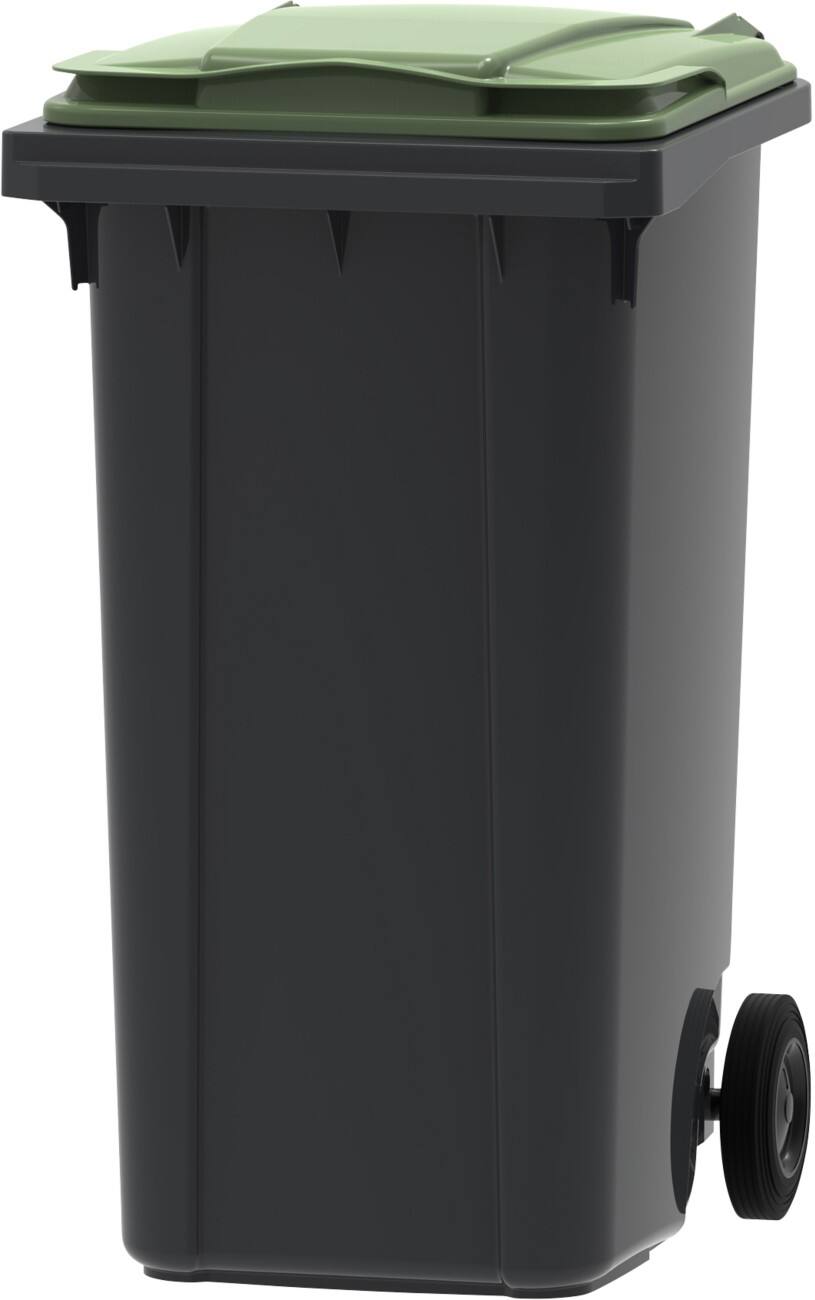 Mülltonne 240 L Grün, Grau Kunststoff
