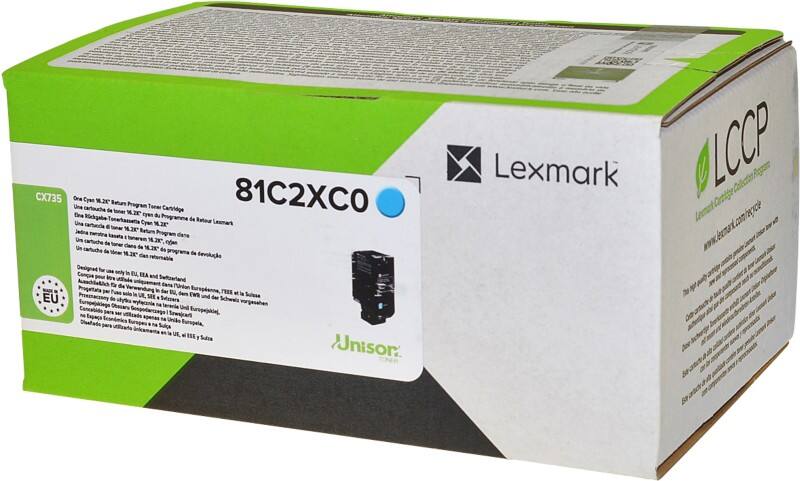 Lexmark Original Tonerkartusche 81C2XC0 Cyan