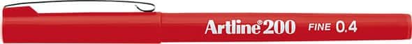 Artline Fineliner Filzspitze Rot 200