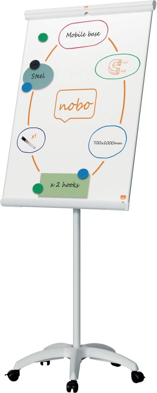 Nobo Premium Plus Flipchart Mobil Magnetisch 70 x 100 cm Weiß 1915702