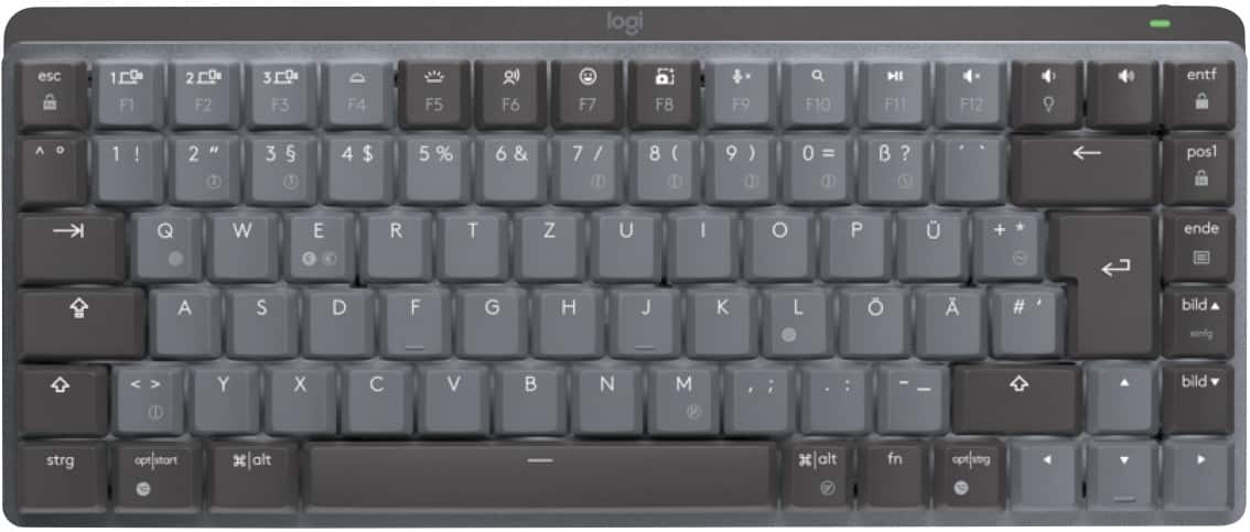 Logitech MX Mechanical Mini Kabellose Tastatur QWERTZ Schwarz