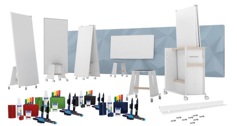 magnetoplan Design-Thinking Whiteboard Magnetisch  Weiß Set 32 Stück