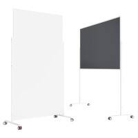 magnetoplan VarioPin Whiteboard-Pinnwand-Kombi Magnetisch 100 (B) x 9 (T) x 180 (H) cm Grau, Weiß