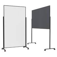 magnetoplan VarioPin Whiteboard-Pinnwand-Kombi Magnetisch 100 (B) x 180 (H) cm Grau, Schwarz, Weiß