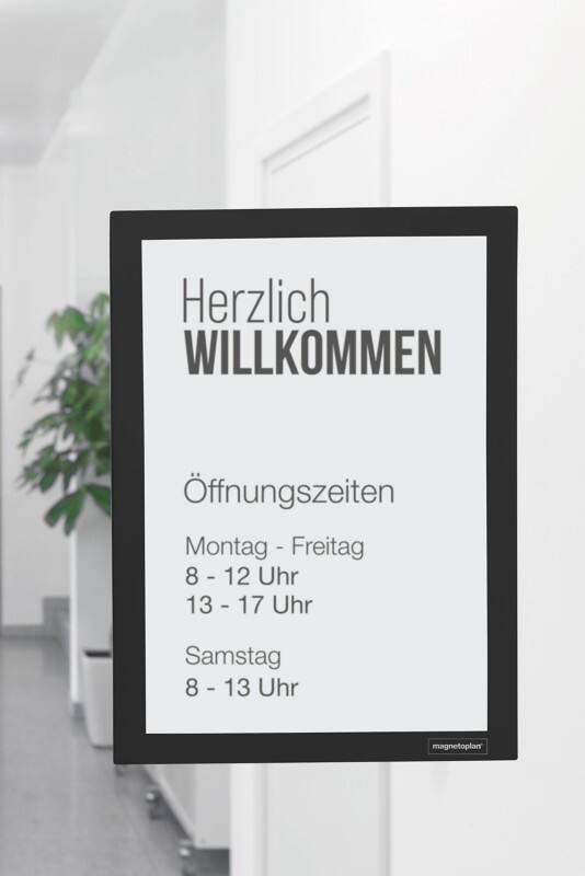 magnetoplan magnetofix A3 Inforahmen Selbstklebend Schwarz Haftend 1132012 20,5 (B) x 0,6 (T) x 75 (H) cm 2 Stück