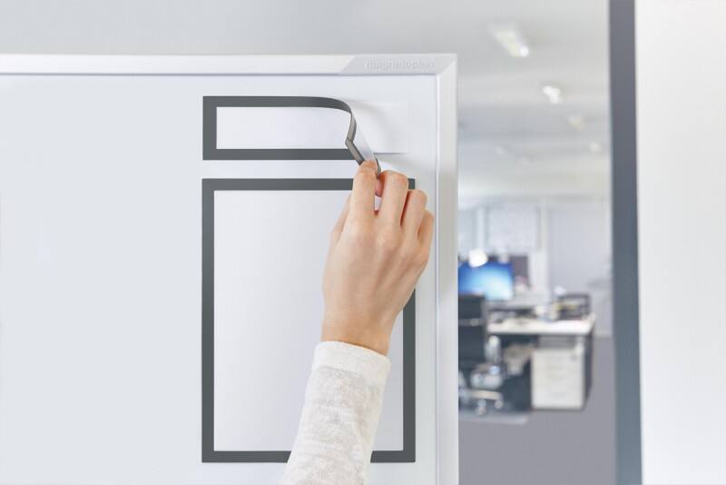 magnetoplan magnetofix A4/A5 Inforahmen Magnetisch Grau 1131701 7,5 (B) x 0,8 (T) x 28,5 (H) cm 5 Stück