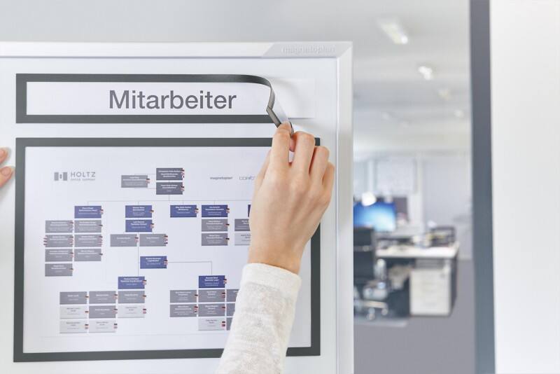 magnetoplan magnetofix A3/A4 Inforahmen Magnetisch Grau 1131801 5,5 (B) x 32,2 (H) cm 5 Stück