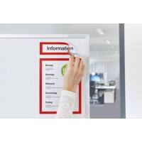 magnetoplan magnetofix A4/A5 Inforahmen Magnetisch Rot 1131706 7,5 (B) x 0,8 (T) x 28,5 (H) cm 5 Stück