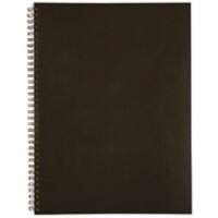 Elco Notizblock DIN A4 Quadrille Spirale Seitlich gebunden Balacron Softcover Braun Perforiert 80 Blatt